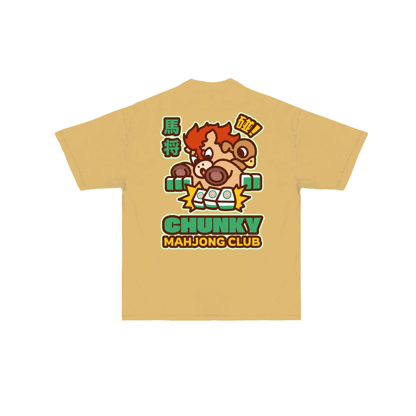 Chunky Ma-Jont Mahjong Club T-Shirt -  Mustard