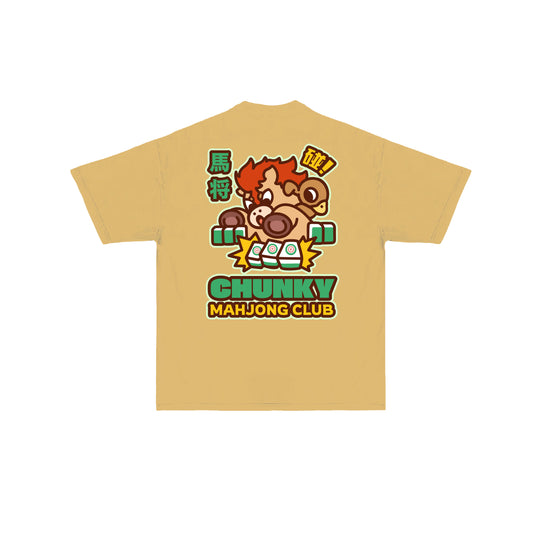 Chunky Ma-Jont Mahjong Club T-Shirt -  Mustard
