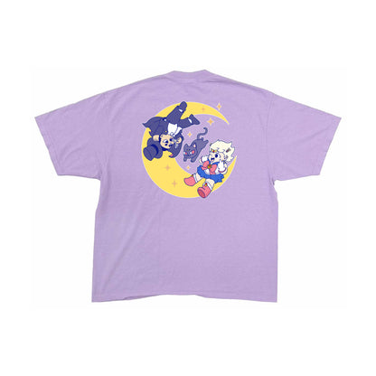 Chunky Moon XO Flying T-Shirt - Pastel Purple