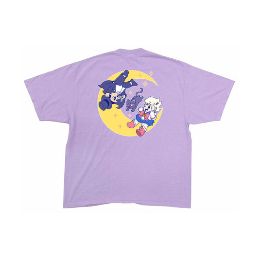 Chunky Moon XO Flying T-Shirt - Pastel Purple