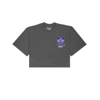 Chunky Moon XO Flying Cropped T-Shirt - Shadow