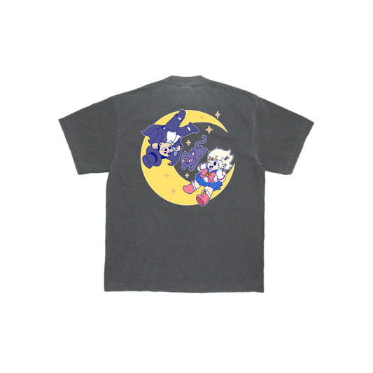 Chunky Moon XO Flying T-Shirt - Shadow
