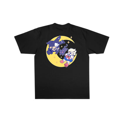 Chunky Moon XO Flying T-Shirt - Black