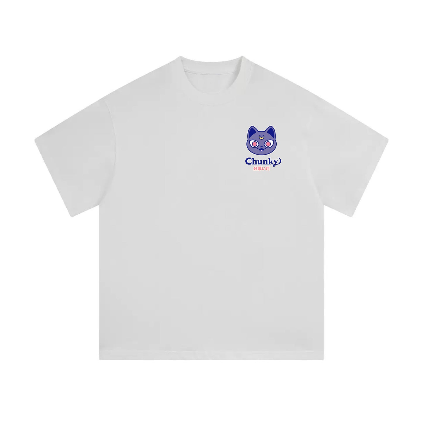 Chunky Moon XO Flying Mid-Cropped T-Shirt - White