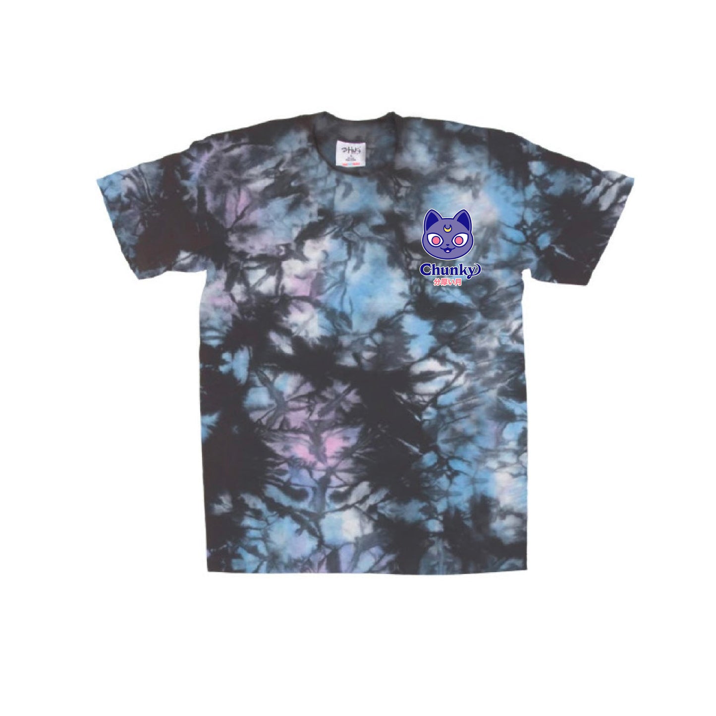Chunky Moon XO Holding T-Shirt - Milky Way Tie Dye