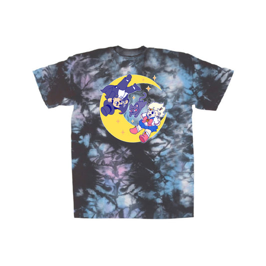 Chunky Moon XO Flying T-Shirt - Milky Way Tie Dye