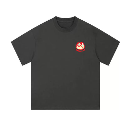Chunky Mascots Stacking Heads Mid-Cropped T-Shirt - Dark Gray