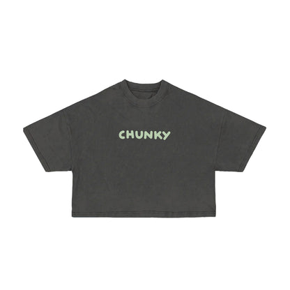 Chunky Jumping Frog Cropped T-Shirt - Shadow