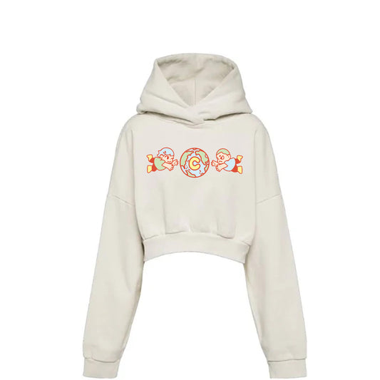 Xero and One to Earth Cropped Hoodie - Cream
