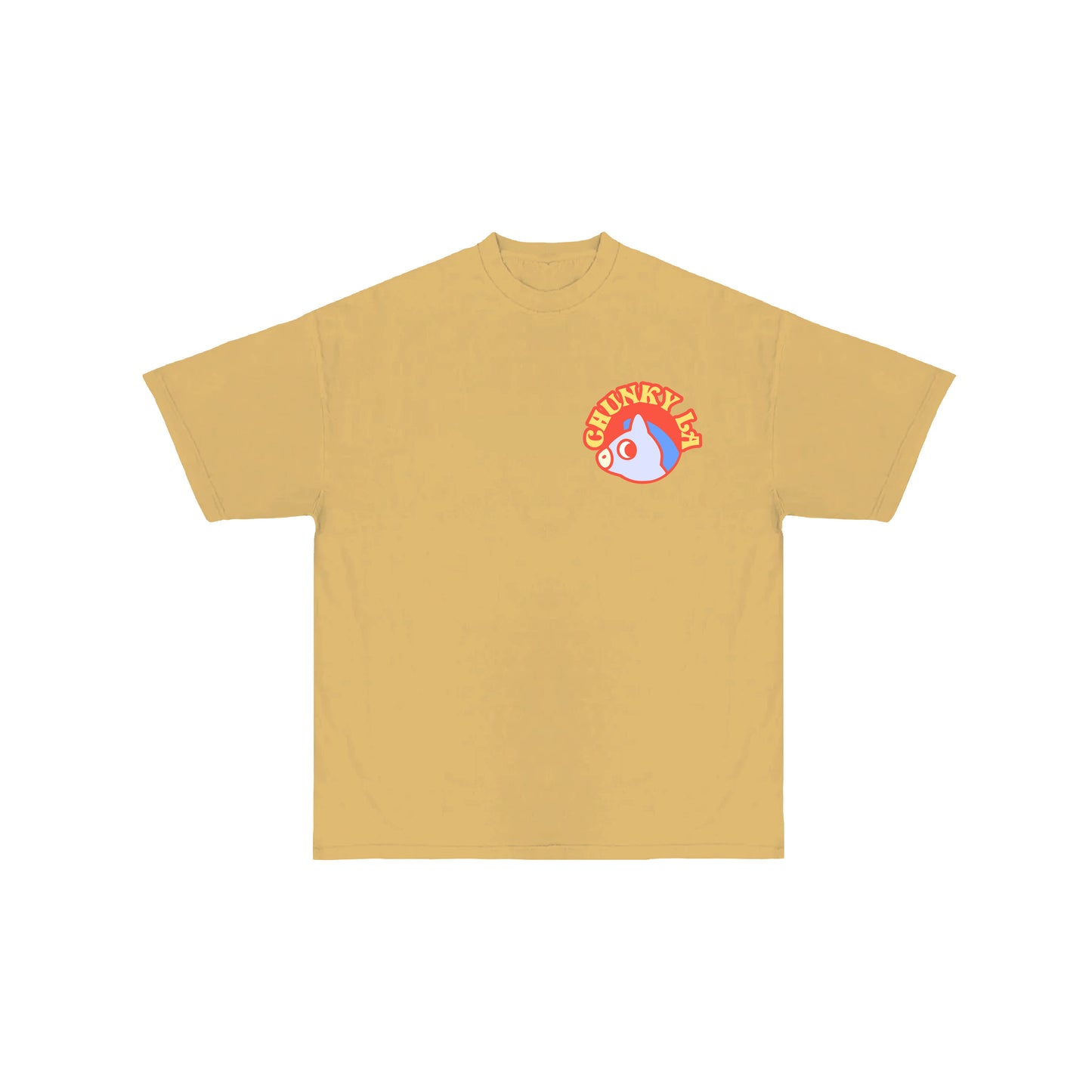 Chunky Baby Horse Carousel T-Shirt - Golden Yellow