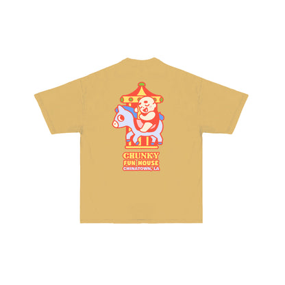 Chunky Baby Horse Carousel T-Shirt - Golden Yellow