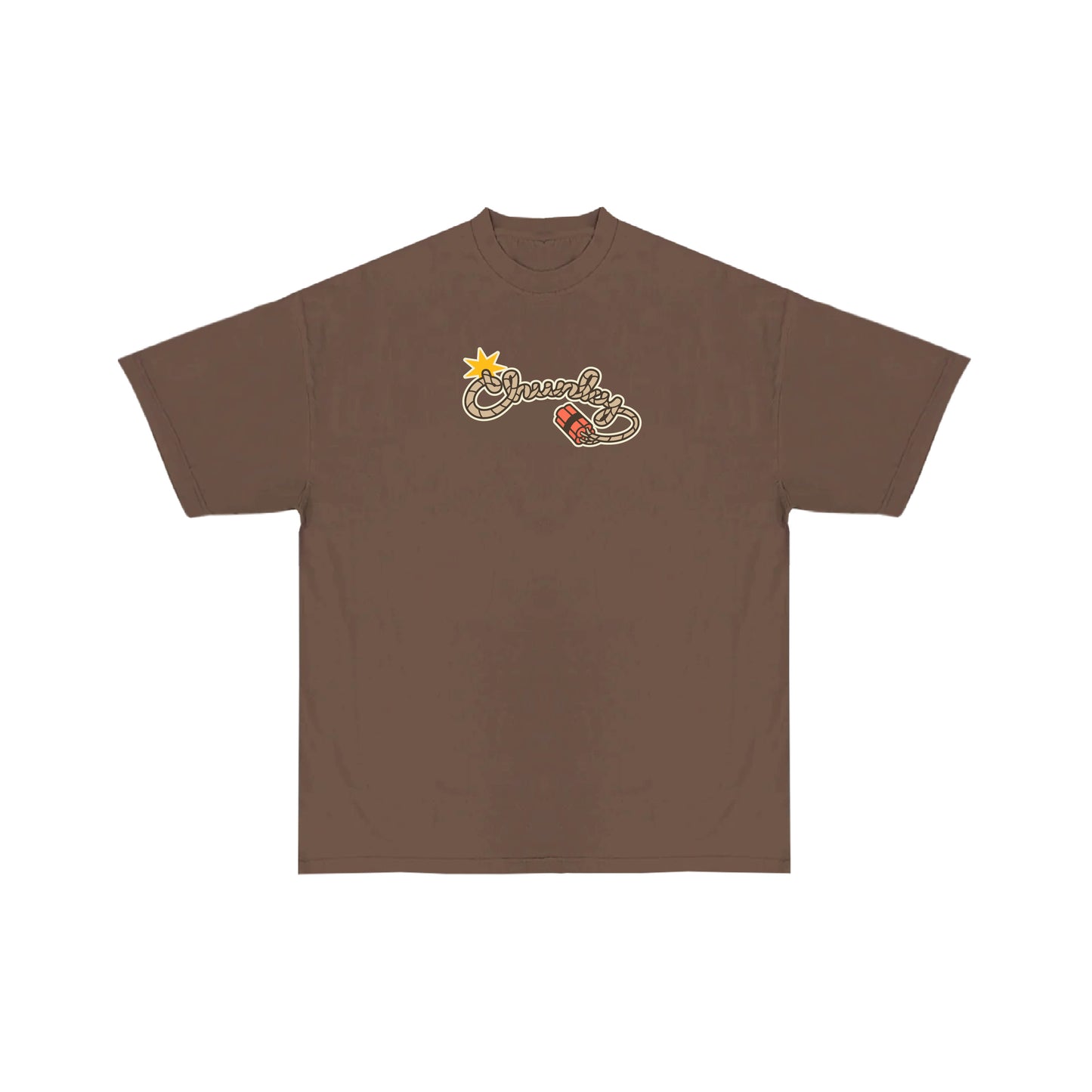 Chunky Lucky Horse Coin T-Shirt - Brown