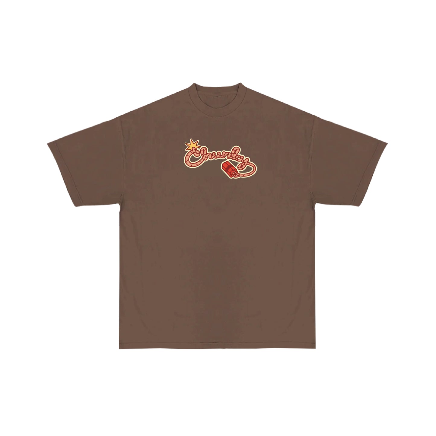 Chunky Fire Horse and Duck Ya T-Shirt - Brown