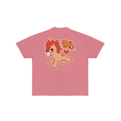 Chunky Fire Horse and Duck Ya T-Shirt - Dusty Red