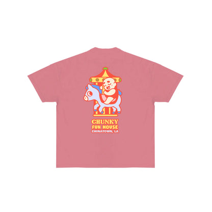 Chunky Baby Horse Carousel T-Shirt - Dusty Red