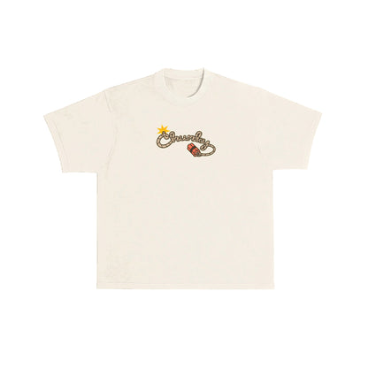 Chunky Lucky Horse Coin T-Shirt - Egg-White