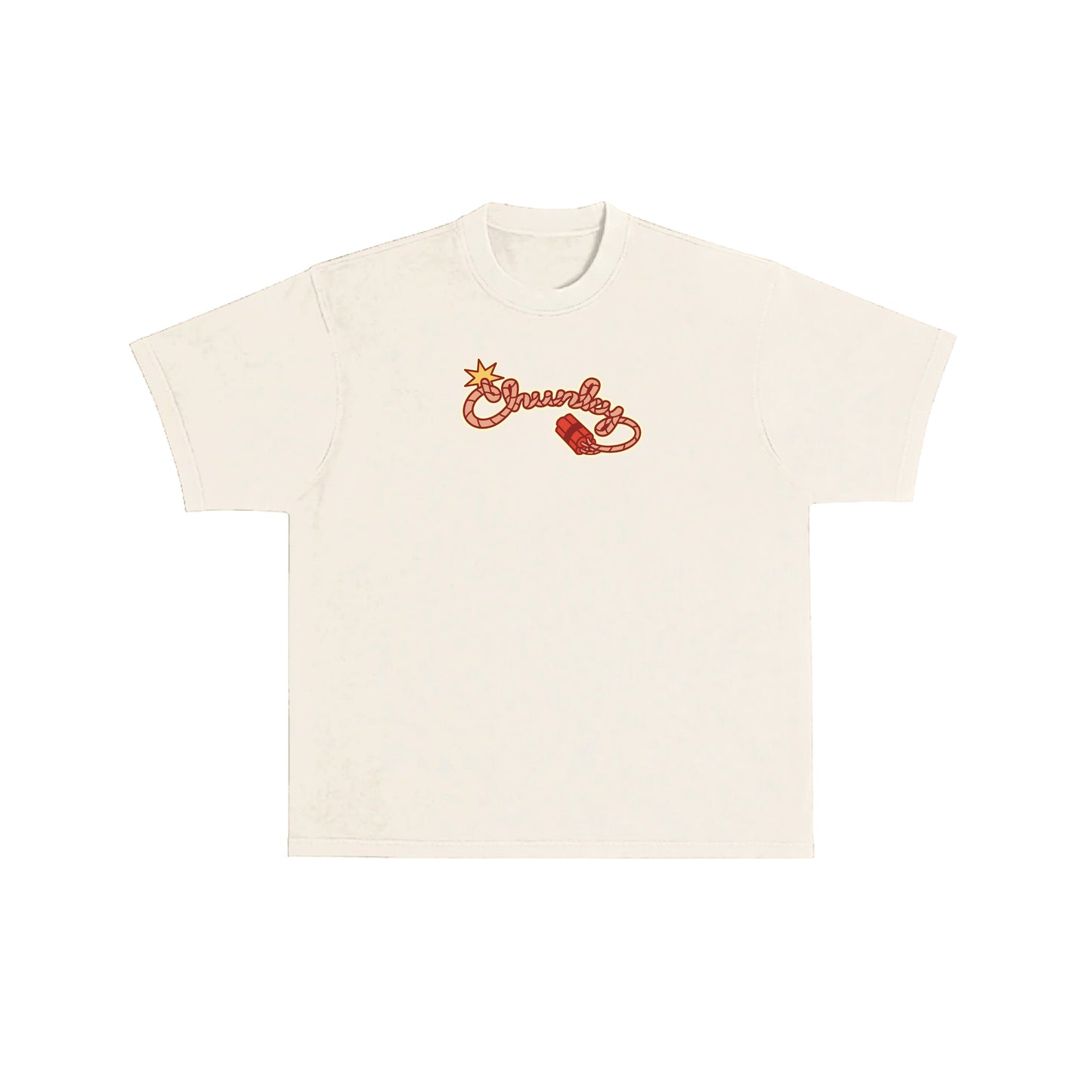 Chunky Fire Horse and Duck Ya T-Shirt - Egg-White