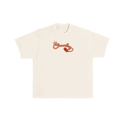Chunky Fire Horse and Duck Ya T-Shirt - Egg-White
