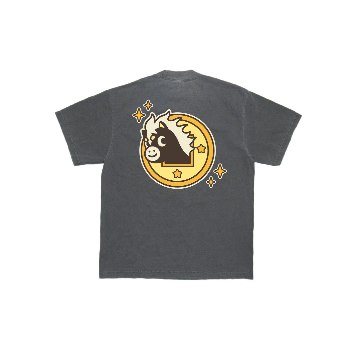 Chunky Lucky Horse Coin T-Shirt - Shadow