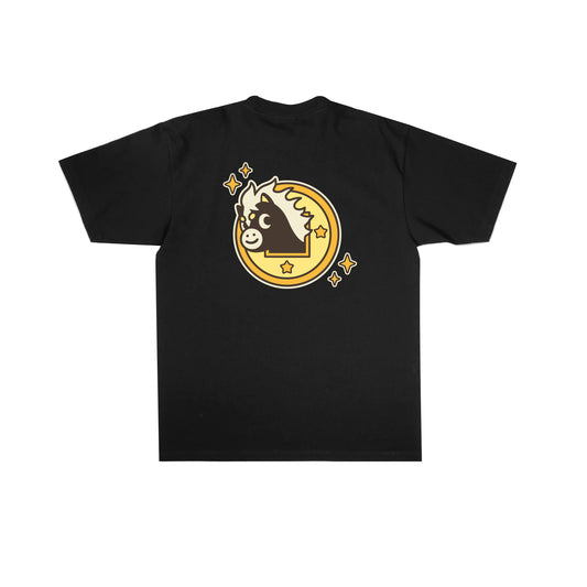 Chunky Lucky Horse Coin T-Shirt - Black