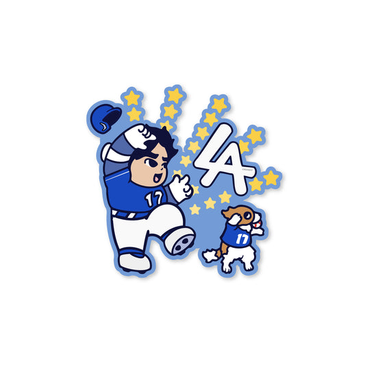 Chunkytani Champion 4 inch Sticker - Blue Away