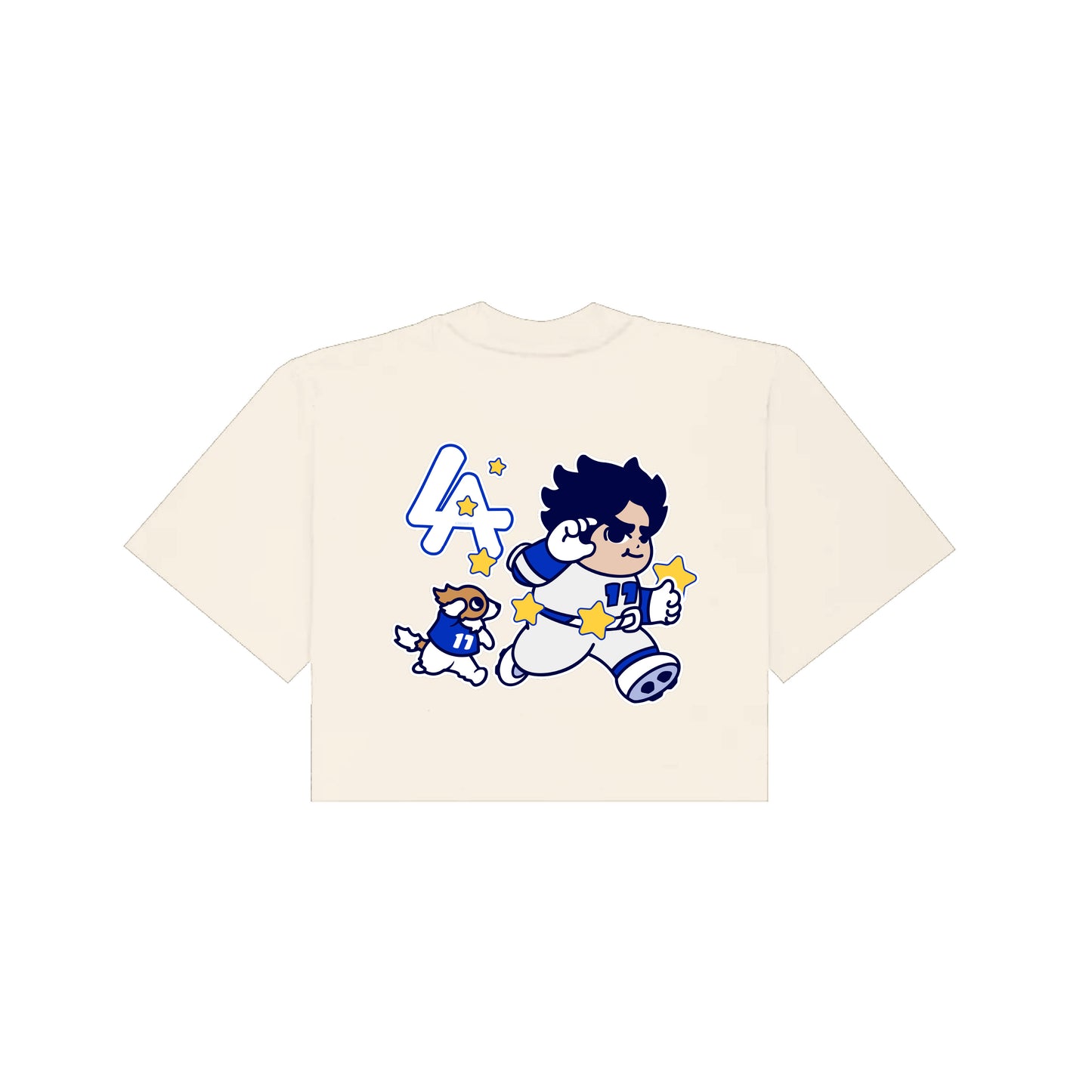 Chunkytani Deco Cropped T-Shirt - Cream
