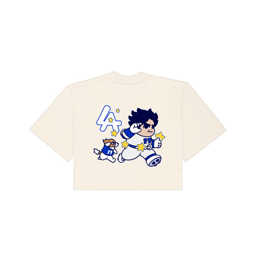 Chunkytani Deco Cropped T-Shirt - Cream