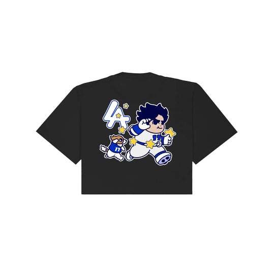 Chunkytani Deco Cropped T-Shirt - Black