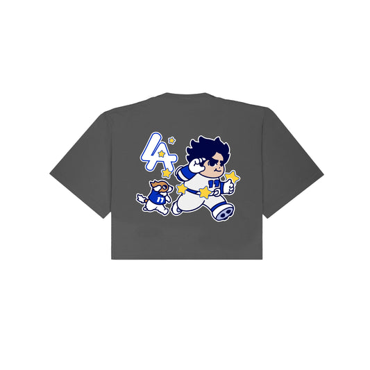 Chunkytani Deco Cropped T-Shirt - Shadow