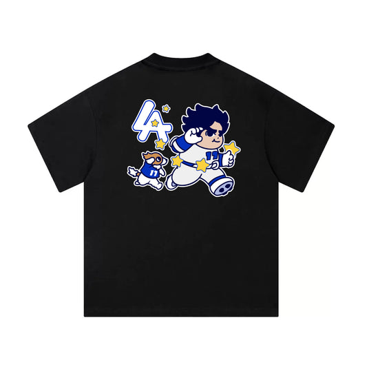 Chunkytani Deco Mid-Cropped T-Shirt - Black