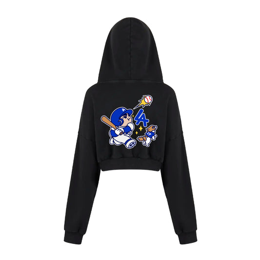 Chunkytani Slugger Cropped Hoodie - Black - PREORDER