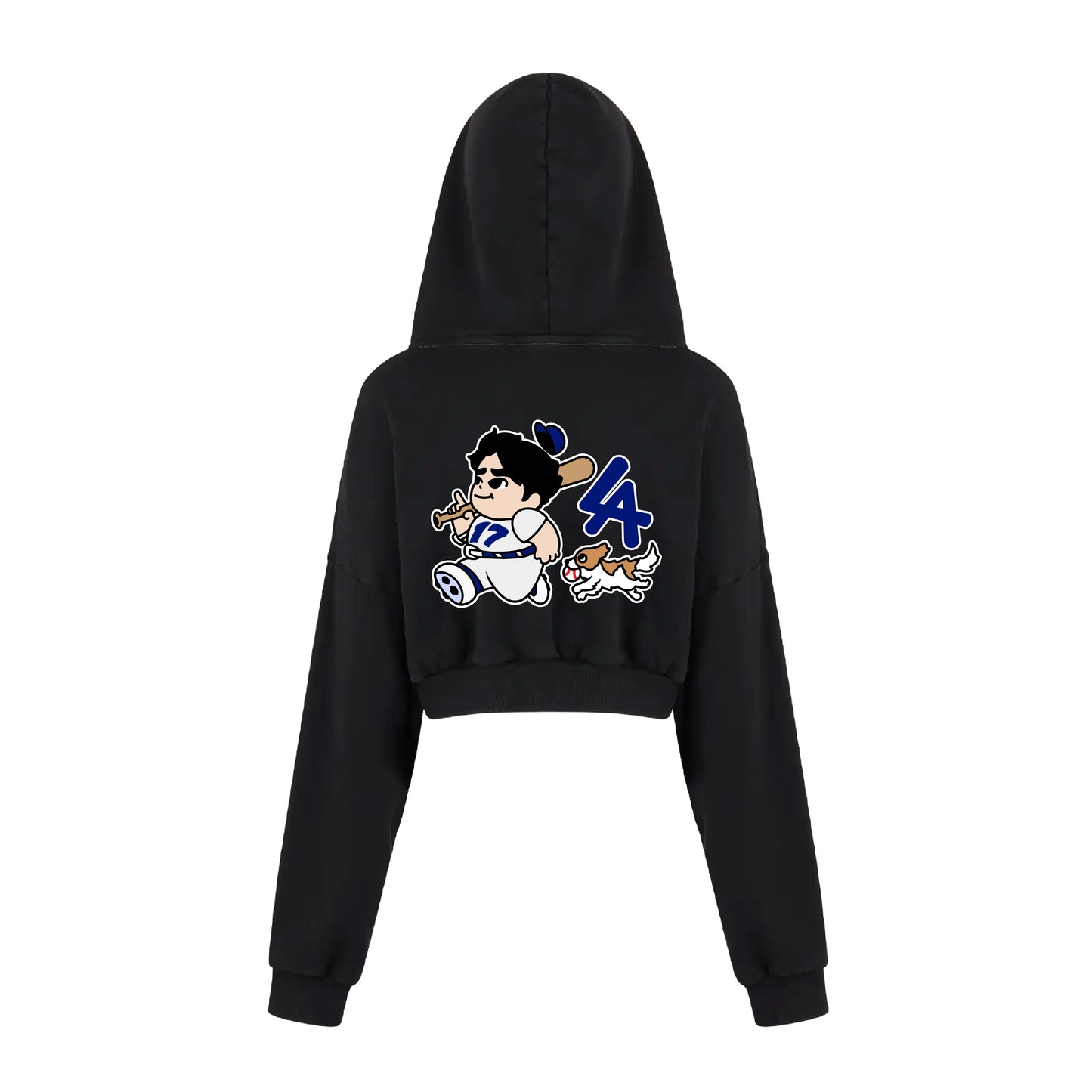 Chunkytani Cropped Hoodie - Black - PREORDER