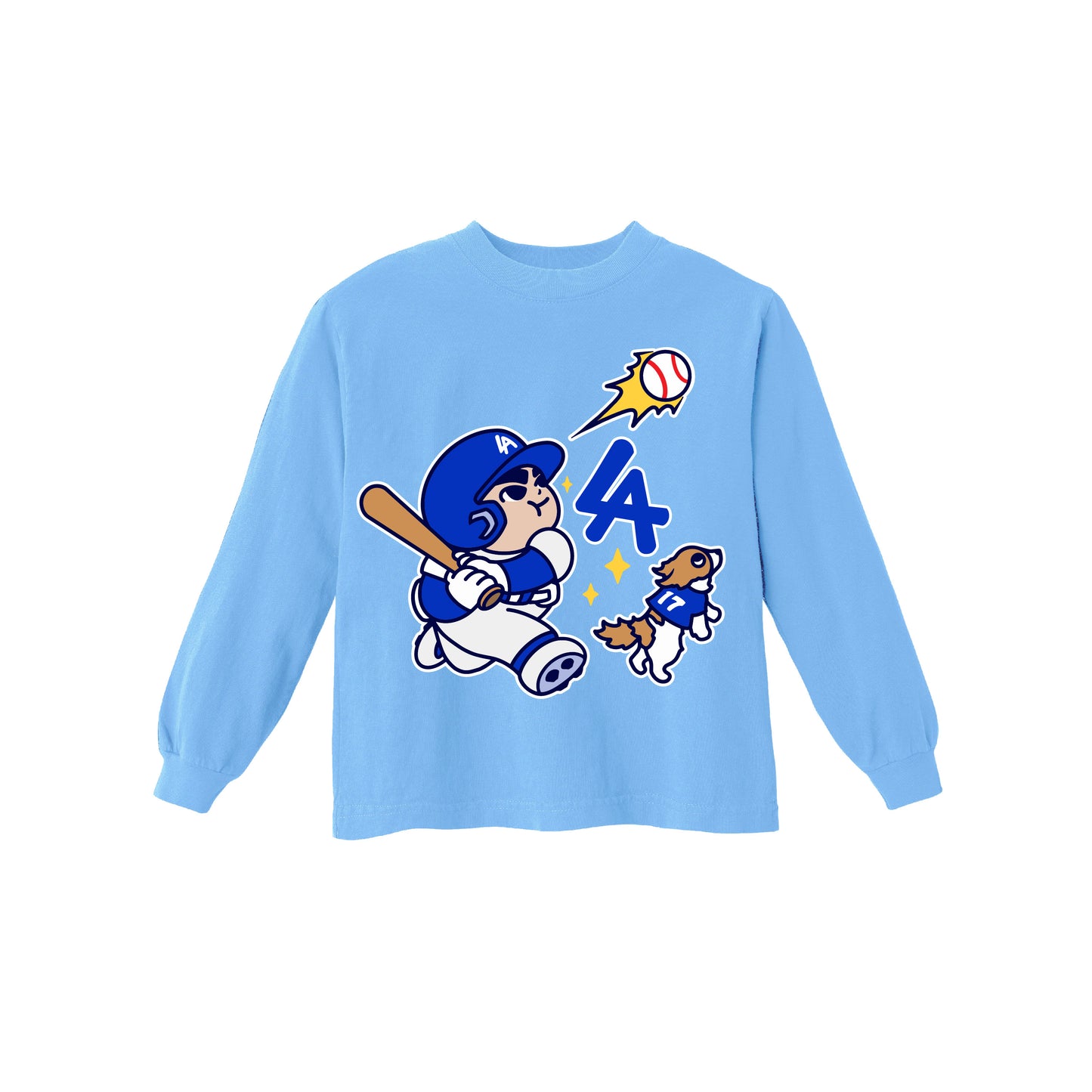 Chunkytani Slugger Kids Long Sleeve Shirt - Cerulean