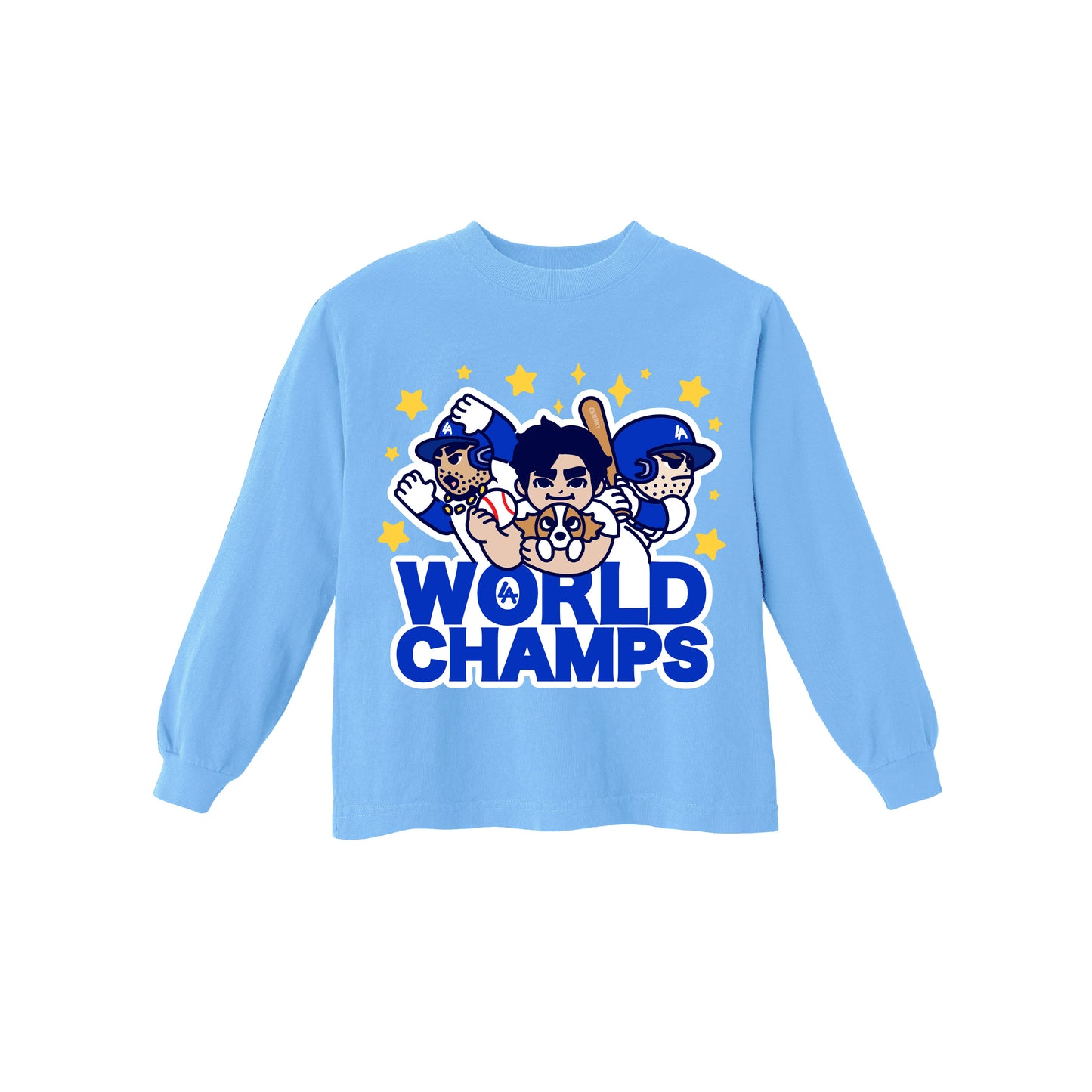 Chunky World Champs Kids Long Sleeve Shirt - Cerulean