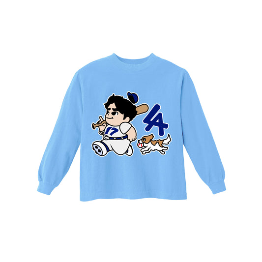 Chunkytani Kids Long Sleeve Shirt - Cerulean