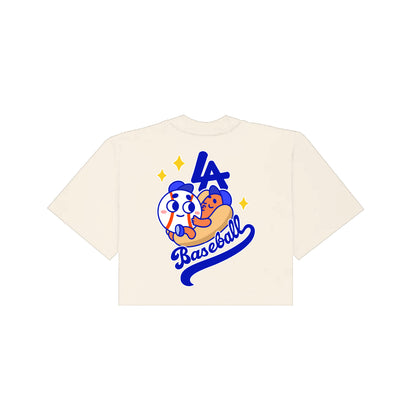 Chunkytani Meatball Cropped T-Shirt - Cream