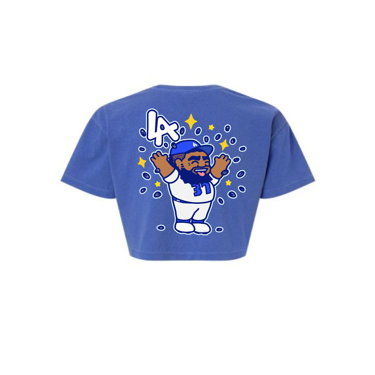 Chunkytani Players Mr Seeds Cropped T-Shirt - Vintage Blue