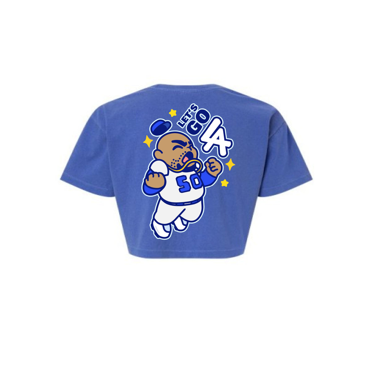 Chunkytani Players Bett On It Cropped T-Shirt - Vintage Blue