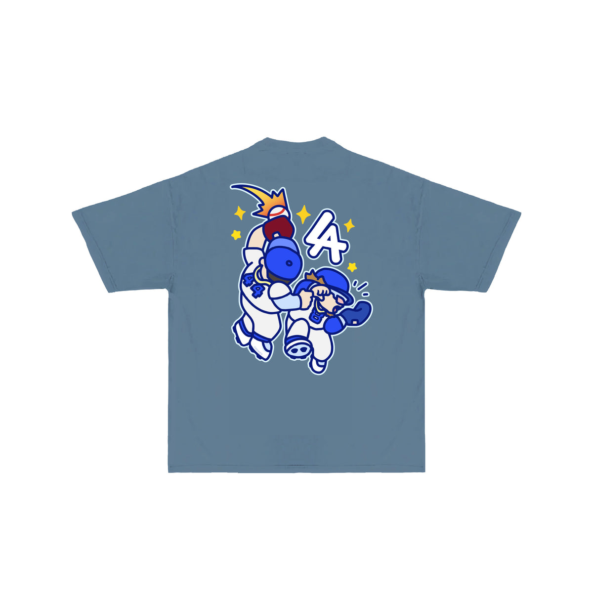 Chunkytani Players Crash Out T-Shirt -Denim Blue