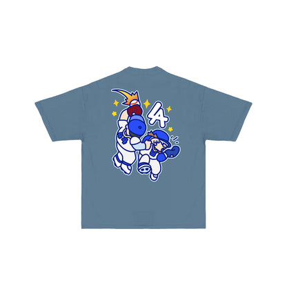 Chunkytani Players Crash Out T-Shirt -Denim Blue