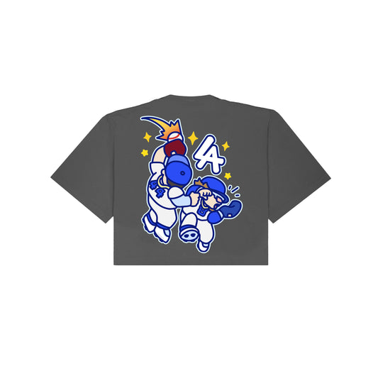 Chunkytani Players Crash Out Cropped T-Shirt - Shadow