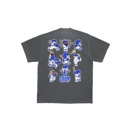 Chunkytani Team Effort Players Grid T-Shirt -Shadow
