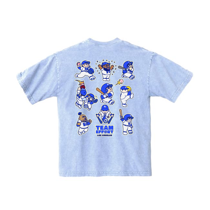 Chunkytani Team Effort Players Grid T-Shirt - Ice Block