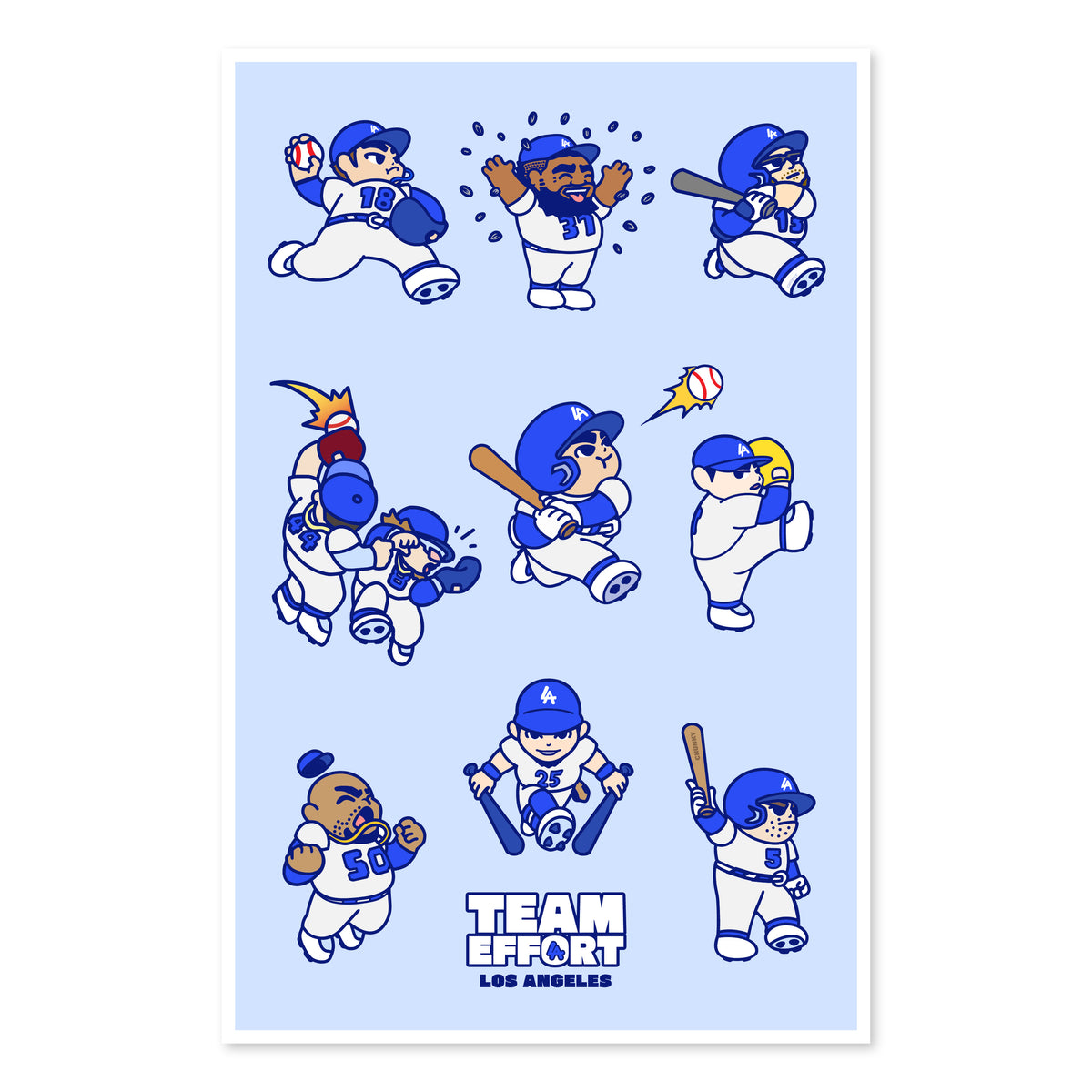 Chunkytani Team Effort Players Grid Print