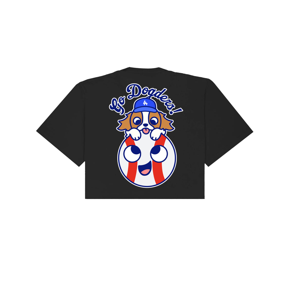 Chunkytani Go Dogders Baseball Cropped T-Shirt -Black