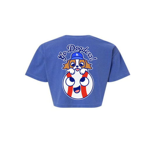 Chunkytani Go Dogders Baseball Cropped T-Shirt -Blue
