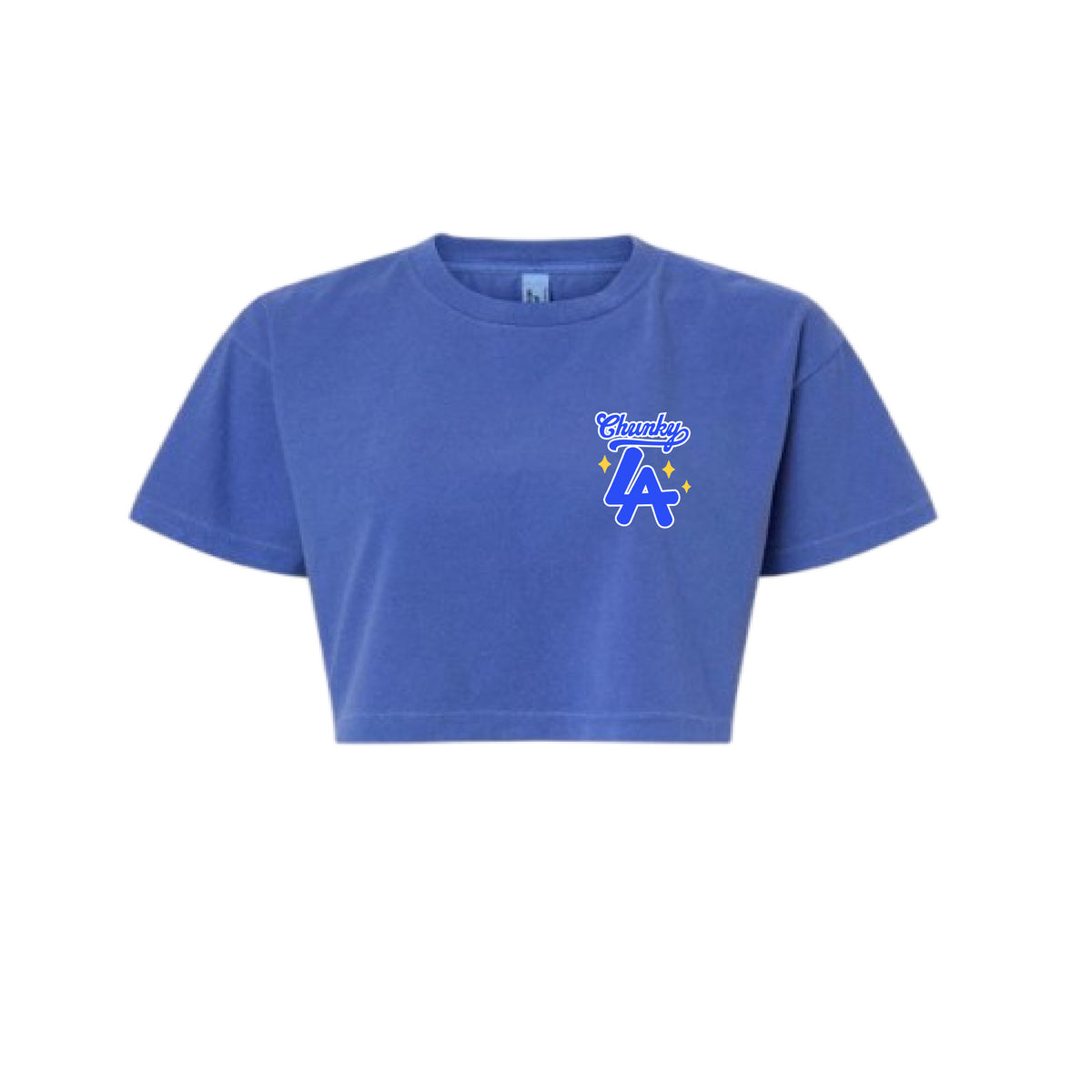 Chunkytani Go Dogders Baseball Cropped T-Shirt -Blue