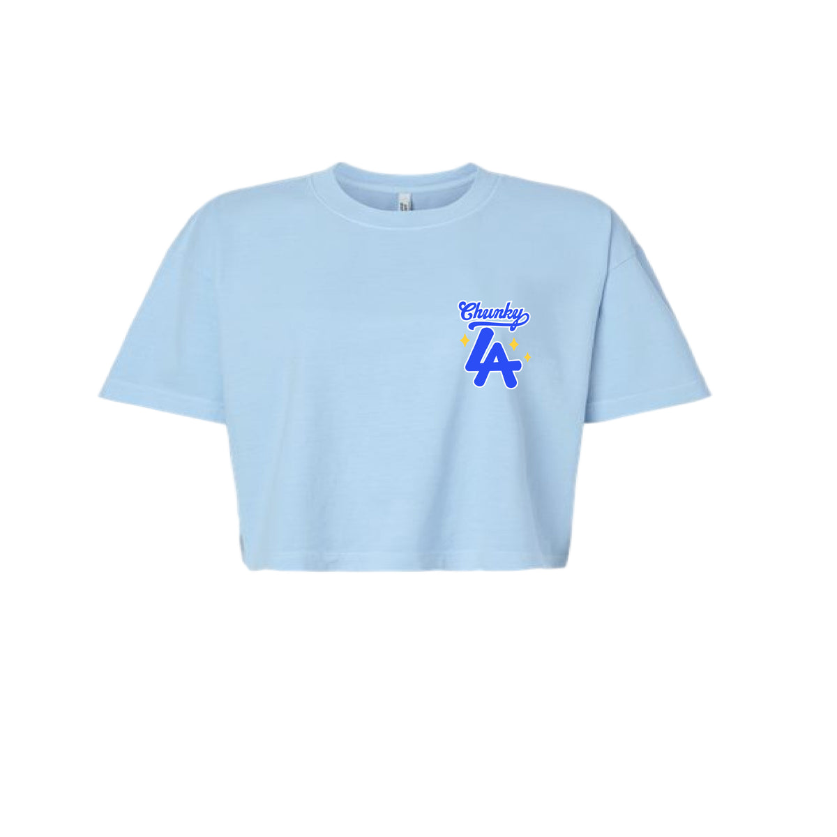 Chunkytani Go Dogders Baseball Cropped T-Shirt -Light Blue