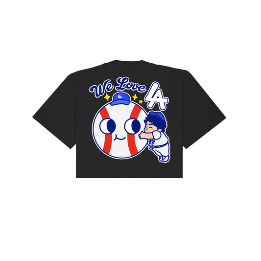 Chunkytani LA Love Cropped T-Shirt - Black