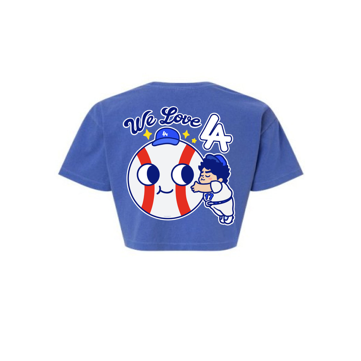 Chunkytani LA Love Cropped T-Shirt -Blue
